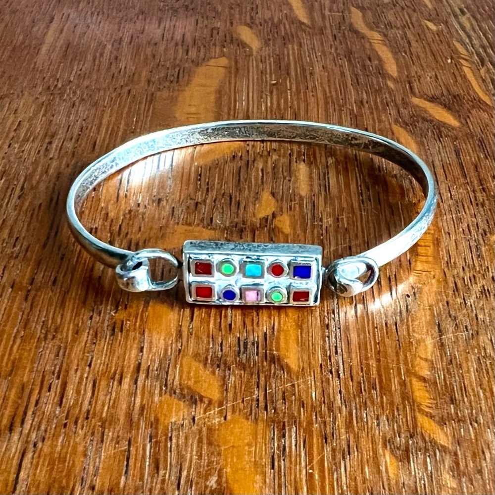 Colorful Sterling Silver & Gemstone Bracelet